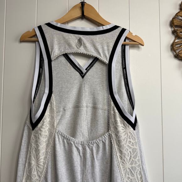 Free People jumpsuit one piece cotton lace romper onesie Movement Medium - Picture 6 of 9